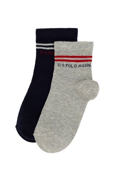 U.S. Polo Assn. Boy's 2-Piece Booties Socks 50311348-Vr033