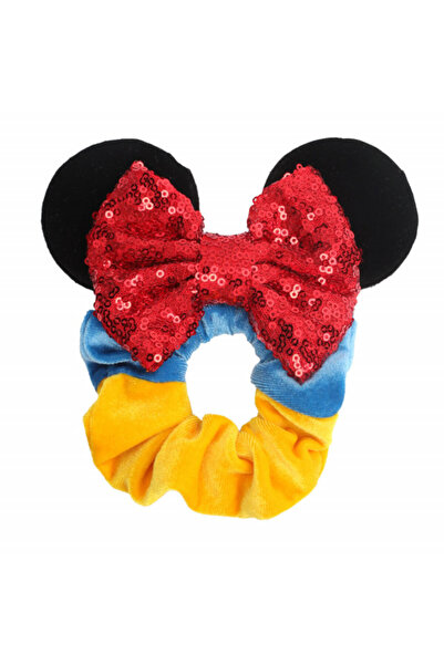 Superbaby Elastic de par din catifea cu urechise si fundita - Model 2