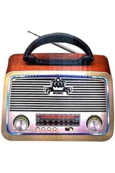 Generic DLC Bluetooth Radio Speaker, Brown/Black/Silver