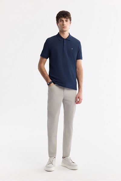 Avva Men's Stone Slim Fit Classic Waist Dobby Cotton 5 Pocket Trousers B003038
