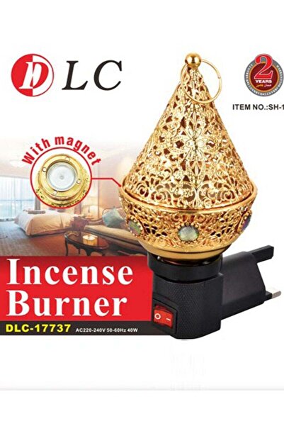 DLC مبخرة كهربائية بتصميم ذهبي كلاسيكي