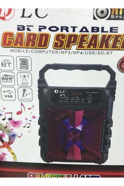 DLC Portable Card Speaker Black/Red/Grey