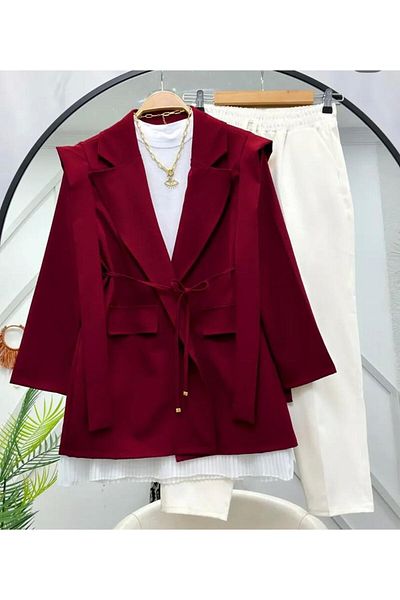 YILMAZBARMAZ Women's Lace up Jacket