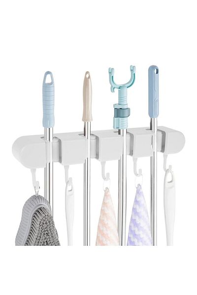NEXTLY Wall Holder For Storing Brooms, Mops And Other Accessories