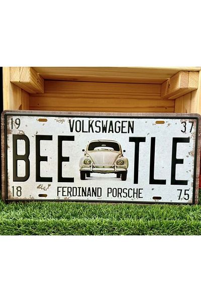 Retro Metal Plaka Volkswagen Beetle Vosvos/Placă metalică
