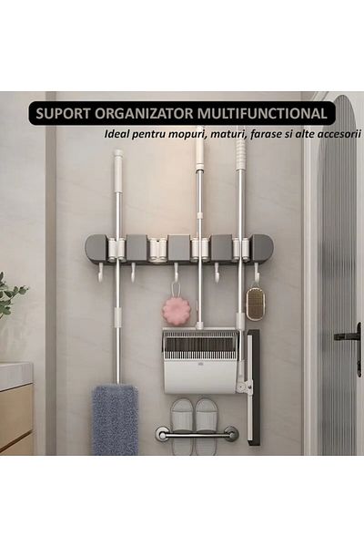 NEXTLY Wall Holder For Storing Brooms, Mops And Other Accessories
