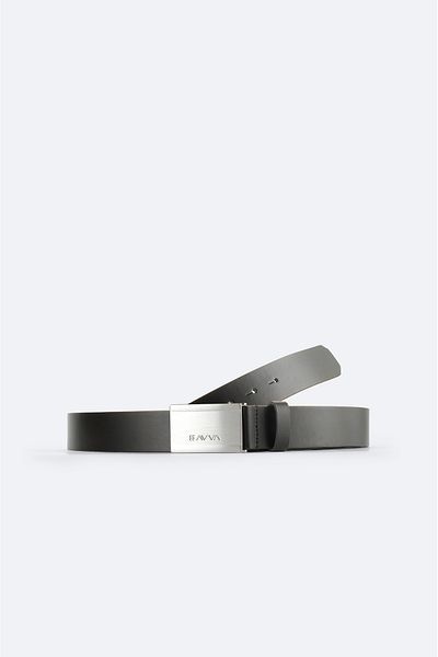 Avva Men's Black 100% Leather Belt A51Y9310