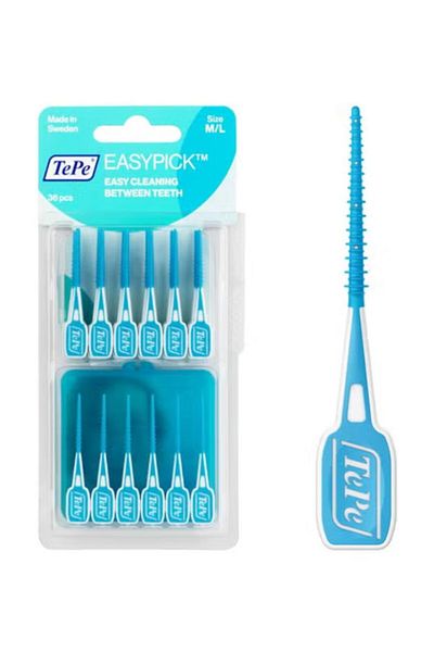 TePe TEPE Dental Floss Picks, Dental Floss Picks, Blue Floss Picks, 36 Pack.