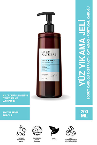 Let's Be NATURAL Yüz Yıkama Jeli 200 ml Arındırıcı ve Pürüzsüzleştirici Kil v...