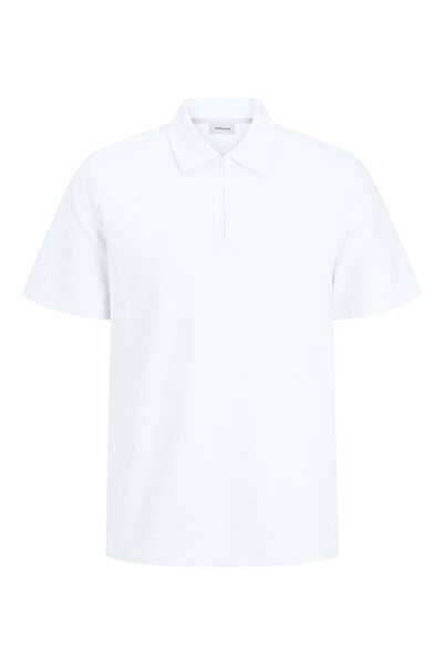 Jack & Jones Jjbenja Polo Ss White Men's Polo Neck T-Shirt 12269338