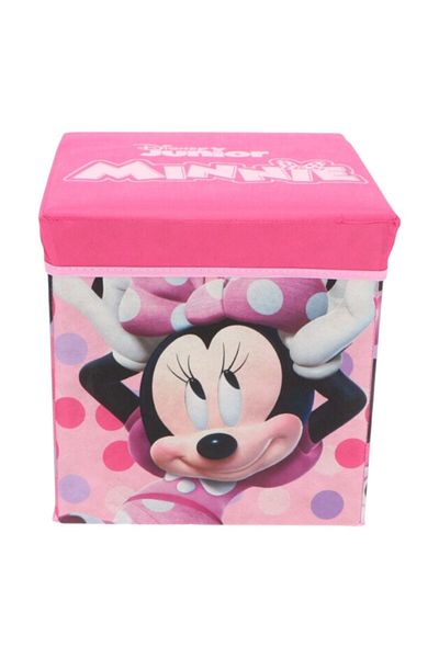 Minnie Mouse Folding Stool with Storage Space, Box Type, Multicolor, Max 80 kg, 30x30x30 cm, Minnie Mouse