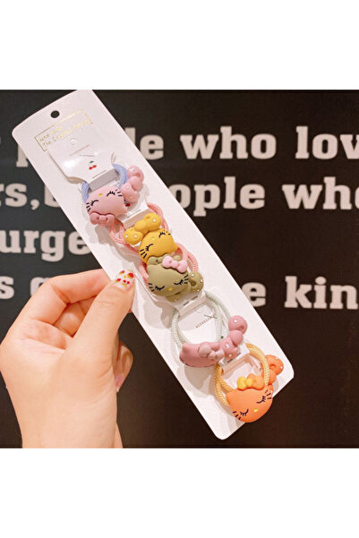 Superbaby Set of 10 hair elastics - Kitty with bow