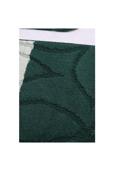 Confetti Set 3 pieces decorative cover and 2 bathroom rugs, Confetti, Erdek Green