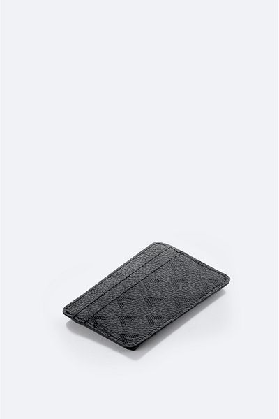 Avva Black Leather Men's Business Card B 009553