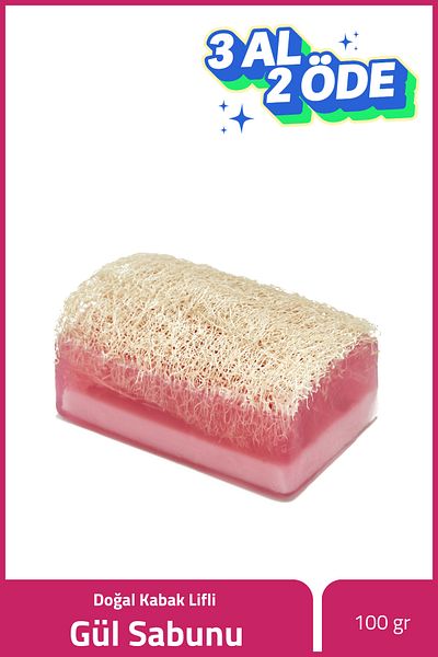 The Touch By Seda Altın Natural Pumpkin Fiber Rose Soap