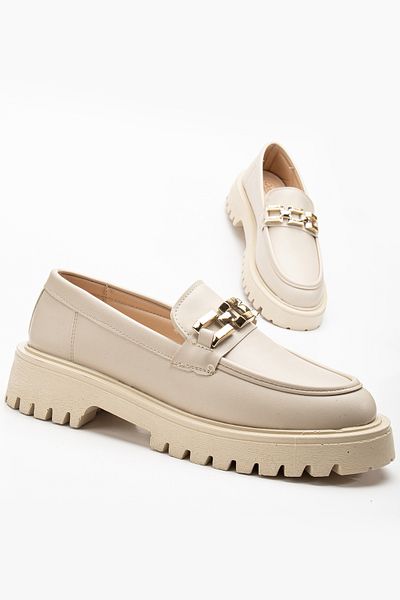 DUMMET Γυναικεία παπούτσια με χοντρή σόλα Loafer Moccasin με ψηλή σόλα