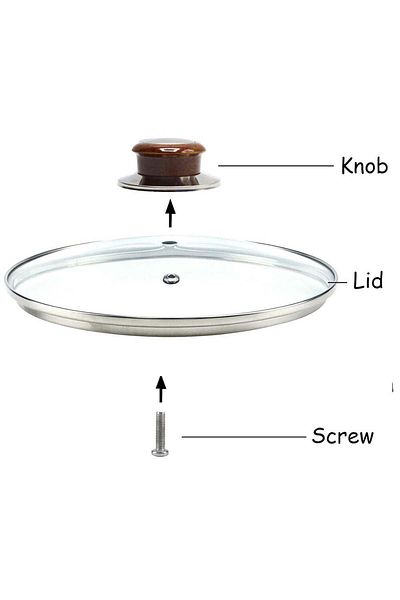 Generic High-Quality Glass Lid for Cooking Pots 26cm