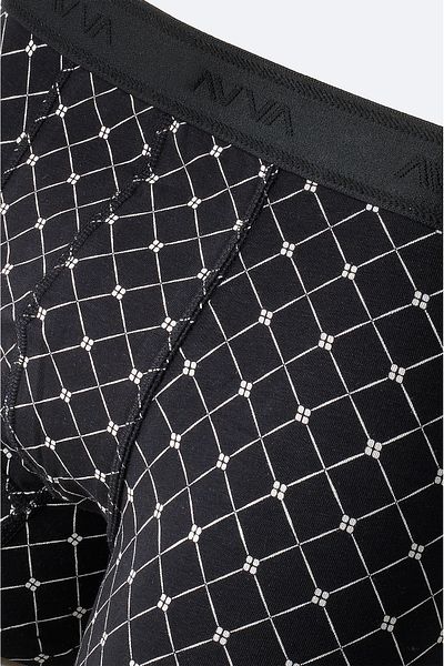Avva Men's Black Anchor Patterned Single Boxer A51Y9506