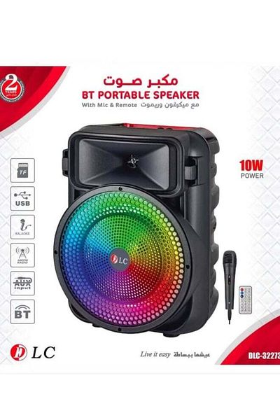 DLC Portable Colorful Speaker With Mic & Remote DLC-32273