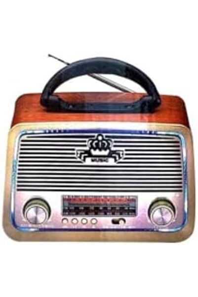 Generic DLC Bluetooth Radio Speaker, Brown/Black/Silver