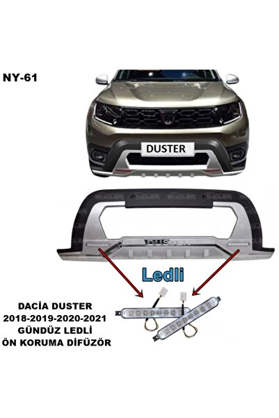 caraks DACIA duster ön tampon koruma difüzör gündüz ledli duster 2018-2019-20...