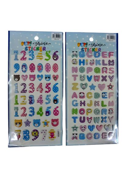 Kırtasiye Ofisi Sticker Embossed Letters - Numbers Set of 2