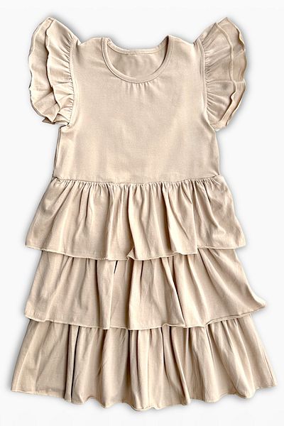 Parla Kids Κοριτσίστικο φόρεμα Princess Beige Layered