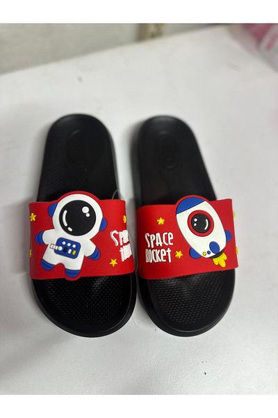 GEZER Unisex Kids Ultra Soft Astronaut Pattern Pool Sea Bath and Beach Slippers Step by Step