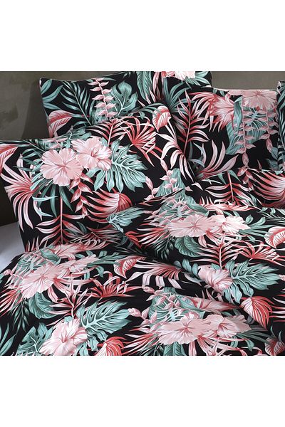 Story home Textile Bed linen set Story Home 100% Ranforce cotton 144TC 4pc duvet cover 200x220 cm Walter Pink