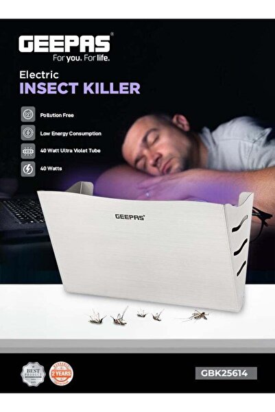 Geepas قاتل الحشرات الكهربائي من جيباس بقوة 40 واط