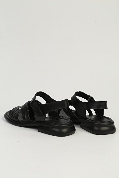 Pierre Cardin Black Women's Leather Sandals Pc-54600