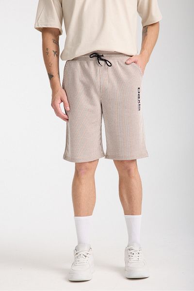 ZİYMO Men's Striped Combed Shorts