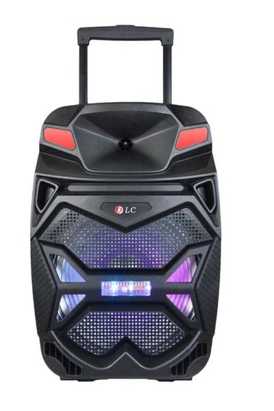 DLC Hi-Fi Colorful Atmosphere Lights Trolley Speaker With BT/FM/USB/TF/AUX Microphone And Remote