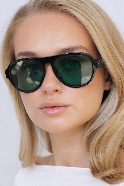 Bilge Karga Çardak Black Green Sunglasses