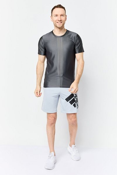 adidas Men Sportswear Fit Short Sleeves Training T-Shirt, Dark Grey
