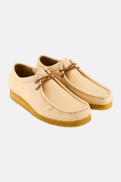 CLARKS Men Wallabee Standard Fit Lace Up Casual Shoes, Cream