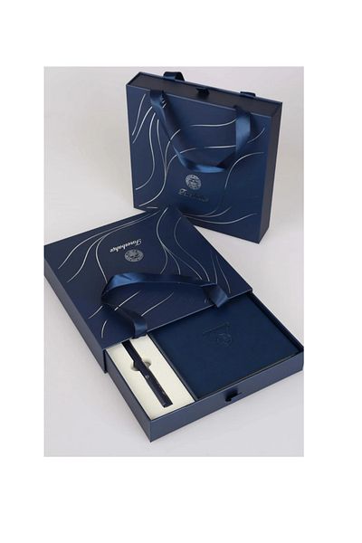 Fenerbahçe Licensed Boxed and Bag Leather Agenda and Roller Ball Pen Set Special Boxed