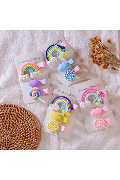 Superbaby Set of 3 clips - Blue Rainbow