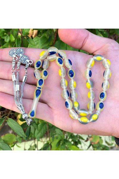 Midyat Gümüş Dünyası Men's Moire Powder Amber Prayer Beads MGD20203018