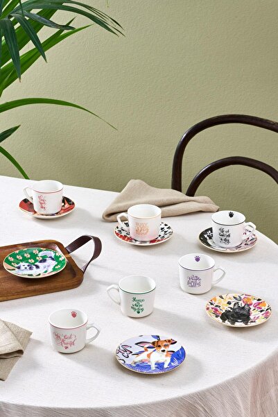 Karaca Perro 6-Person Coffee Cup Set 80 ml