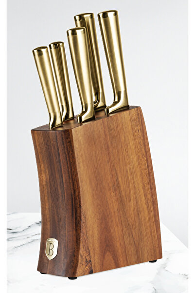 Alpina Knife set with acacia wood stand 6 pcs Sahara/Leonardo Collection