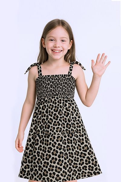 HÇM Girl Strap Dress Flower Patterned B35 Hcm00119