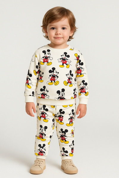 Bubito Mickey Mouse Desenli Bebek&Çocuk Alt Üst Takım-Çok Renkli