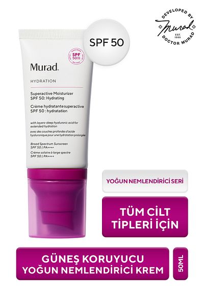 Murad Sunscreen, Intensive Moisturizing Cream Spf 50-Superactive Spf 50 Moisturizer: Hydrating