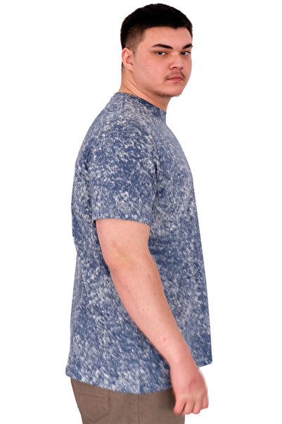 ModeXL Mode XL Ανδρικό μπλουζάκι με λαιμόκοψη με λαιμόκοψη U20037 Indigo