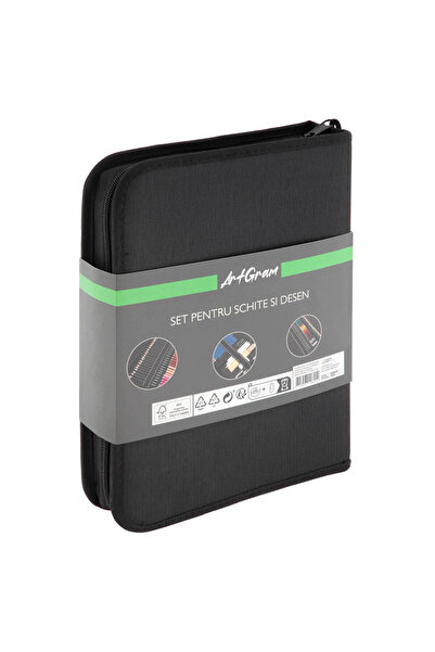 Nassau fine art Set creioane schite grafit si colorate ArtGram 96 piese