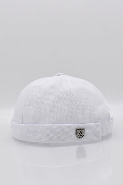 Külah Men's Hipster Premium Cap White Docker Hat