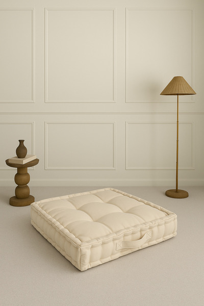 Dear Deer Love Beige Biscuit Cushion - French Mattress Linen