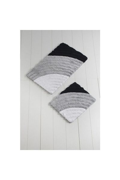 Chilai Home Set 2 bath mats acrylic, Alessia Home, Well Grey