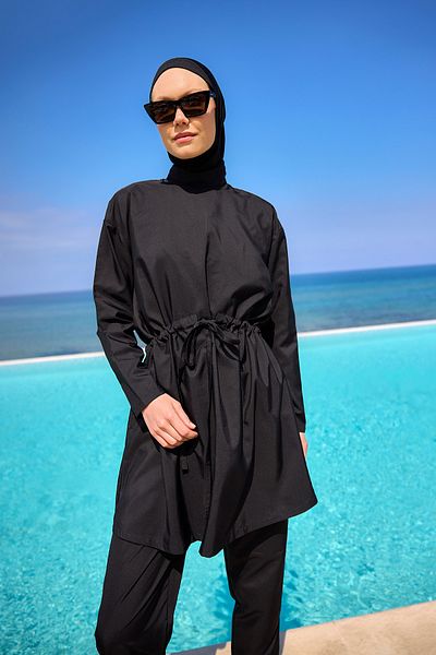 A Andalus Καλυμμένο μαγιό Hijab με κρυφό φερμουάρ A2502-1